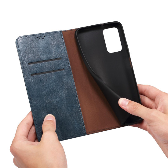 For Samsung Galaxy S24+ 5G Oil Wax Crazy Horse Texture Leather Phone Case(Blue)