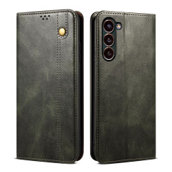 For Samsung Galaxy S24+ 5G Oil Wax Crazy Horse Texture Leather Phone Case(Green)