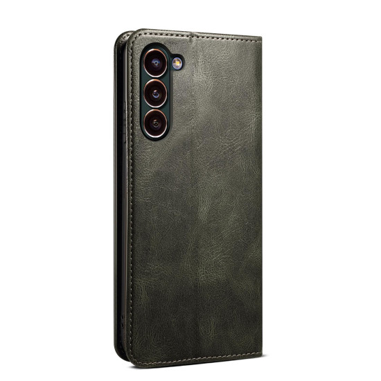 For Samsung Galaxy S24+ 5G Oil Wax Crazy Horse Texture Leather Phone Case(Green)