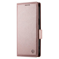 For Samsung Galaxy S24+ 5G Side Buckle Magnetic Frosted Leather Phone Case(Rose Gold)