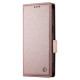 For Samsung Galaxy S24+ 5G Side Buckle Magnetic Frosted Leather Phone Case(Rose Gold)
