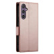 For Samsung Galaxy S24+ 5G Side Buckle Magnetic Frosted Leather Phone Case(Rose Gold)