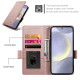 For Samsung Galaxy S24+ 5G Side Buckle Magnetic Frosted Leather Phone Case(Rose Gold)