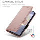 For Samsung Galaxy S24+ 5G Side Buckle Magnetic Frosted Leather Phone Case(Rose Gold)