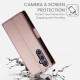 For Samsung Galaxy S24+ 5G Side Buckle Magnetic Frosted Leather Phone Case(Rose Gold)