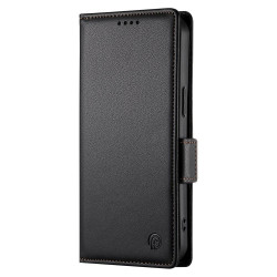 For Samsung Galaxy S24+ 5G Side Buckle Magnetic Frosted Leather Phone Case(Black)