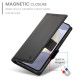 For Samsung Galaxy S24+ 5G Side Buckle Magnetic Frosted Leather Phone Case(Black)