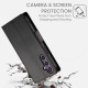 For Samsung Galaxy S24+ 5G Side Buckle Magnetic Frosted Leather Phone Case(Black)