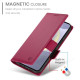 For Samsung Galaxy S24+ 5G Side Buckle Magnetic Frosted Leather Phone Case(Wine Red)
