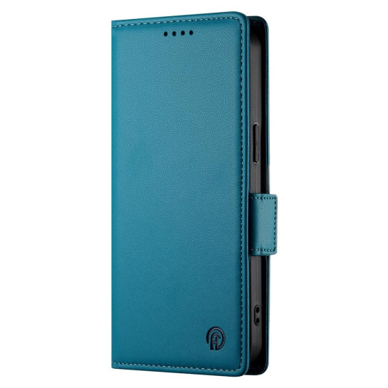 For Samsung Galaxy S24+ 5G Side Buckle Magnetic Frosted Leather Phone Case(Blue)