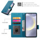 For Samsung Galaxy S24+ 5G Side Buckle Magnetic Frosted Leather Phone Case(Blue)
