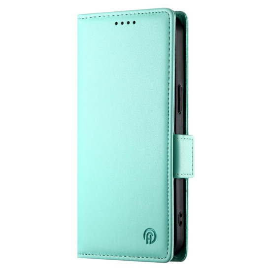 For Samsung Galaxy S24+ 5G Side Buckle Magnetic Frosted Leather Phone Case(Mint Green)