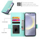 For Samsung Galaxy S24+ 5G Side Buckle Magnetic Frosted Leather Phone Case(Mint Green)
