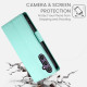 For Samsung Galaxy S24+ 5G Side Buckle Magnetic Frosted Leather Phone Case(Mint Green)