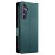 For Samsung Galaxy S24+ 5G Side Buckle Magnetic Frosted Leather Phone Case(Dark Green)
