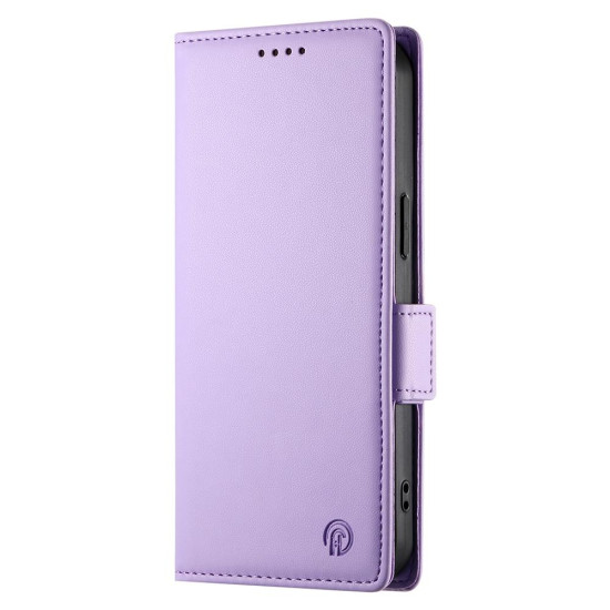 For Samsung Galaxy S24+ 5G Side Buckle Magnetic Frosted Leather Phone Case(Purple)