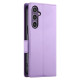 For Samsung Galaxy S24+ 5G Side Buckle Magnetic Frosted Leather Phone Case(Purple)