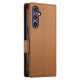 For Samsung Galaxy S24+ 5G Side Buckle Magnetic Frosted Leather Phone Case(Brown)