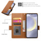 For Samsung Galaxy S24+ 5G Side Buckle Magnetic Frosted Leather Phone Case(Brown)