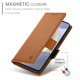 For Samsung Galaxy S24+ 5G Side Buckle Magnetic Frosted Leather Phone Case(Brown)