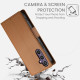 For Samsung Galaxy S24+ 5G Side Buckle Magnetic Frosted Leather Phone Case(Brown)