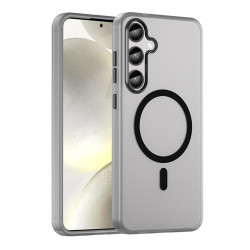 For Samsung Galaxy S24+ 5G MagSafe Frosted Translucent TPU + PC Full Coverage Phone Case(Black)