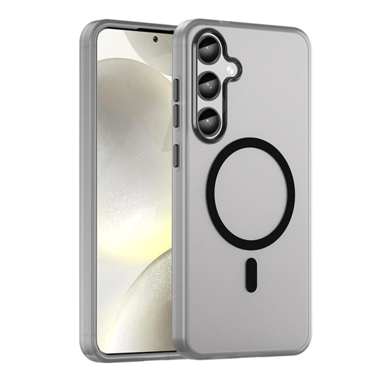 For Samsung Galaxy S24+ 5G MagSafe Frosted Translucent TPU + PC Full Coverage Phone Case(Black)