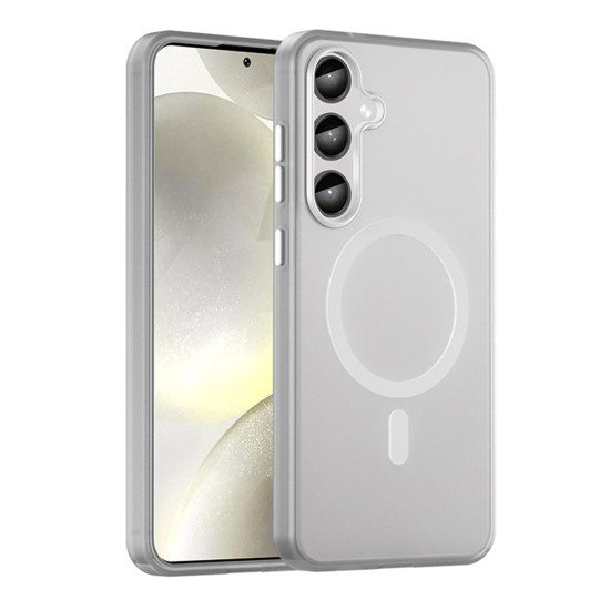 For Samsung Galaxy S24+ 5G MagSafe Frosted Translucent TPU + PC Full Coverage Phone Case(White)