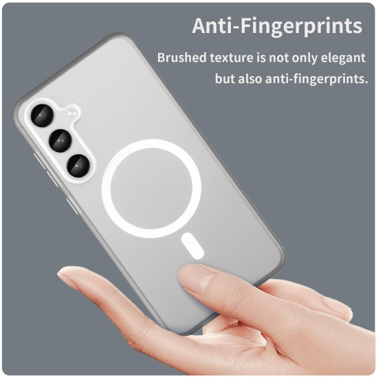 For Samsung Galaxy S24+ 5G MagSafe Frosted Translucent TPU + PC Full Coverage Phone Case(White)