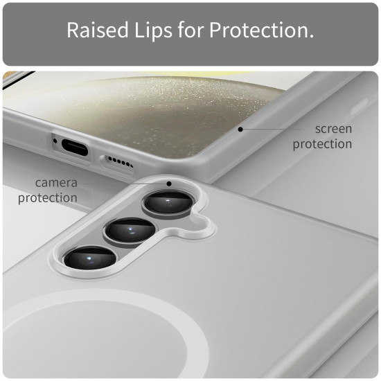 For Samsung Galaxy S24+ 5G MagSafe Frosted Translucent TPU + PC Full Coverage Phone Case(White)