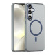 For Samsung Galaxy S24+ 5G MagSafe Frosted Translucent TPU + PC Full Coverage Phone Case(Dark Blue)