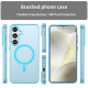 For Samsung Galaxy S24+ 5G MagSafe Frosted Translucent TPU + PC Full Coverage Phone Case(Blue)