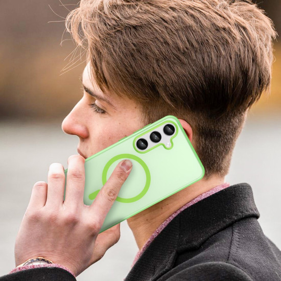 For Samsung Galaxy S24+ 5G MagSafe Frosted Translucent TPU + PC Full Coverage Phone Case(Green)
