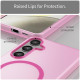 For Samsung Galaxy S24+ 5G MagSafe Frosted Translucent TPU + PC Full Coverage Phone Case(Pink)