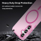 For Samsung Galaxy S24+ 5G MagSafe Frosted Translucent TPU + PC Full Coverage Phone Case(Pink)