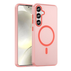 For Samsung Galaxy S24+ 5G MagSafe Frosted Translucent TPU + PC Full Coverage Phone Case(Red)