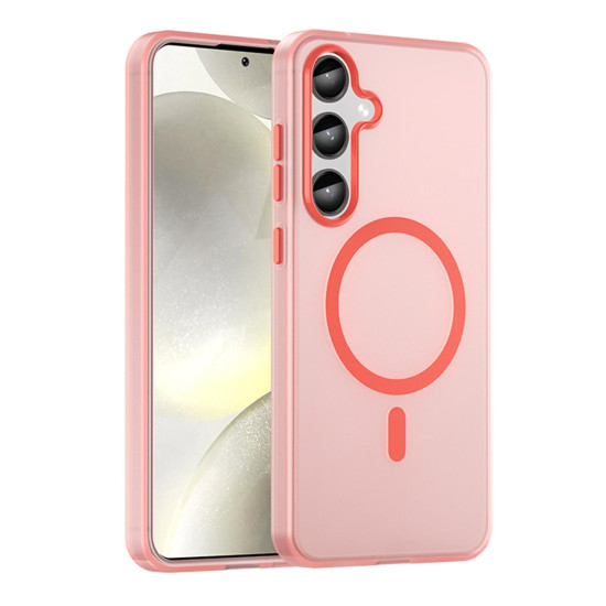 For Samsung Galaxy S24+ 5G MagSafe Frosted Translucent TPU + PC Full Coverage Phone Case(Red)