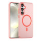 For Samsung Galaxy S24+ 5G MagSafe Frosted Translucent TPU + PC Full Coverage Phone Case(Red)