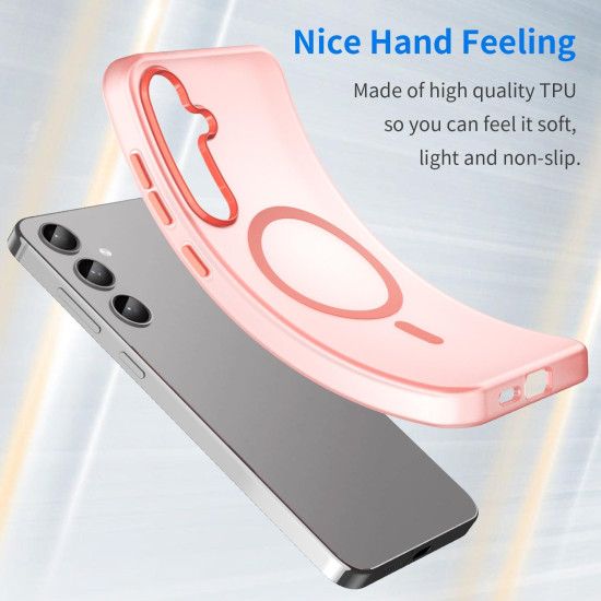 For Samsung Galaxy S24+ 5G MagSafe Frosted Translucent TPU + PC Full Coverage Phone Case(Red)