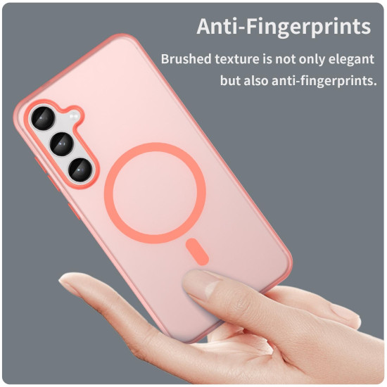 For Samsung Galaxy S24+ 5G MagSafe Frosted Translucent TPU + PC Full Coverage Phone Case(Red)