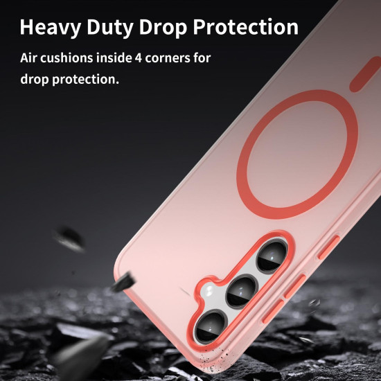 For Samsung Galaxy S24+ 5G MagSafe Frosted Translucent TPU + PC Full Coverage Phone Case(Red)