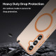 For Samsung Galaxy S24+ 5G MagSafe Frosted Translucent TPU + PC Full Coverage Phone Case(Orange)