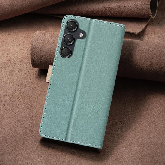 For Samsung Galaxy S24+ 5G Color Matching RFID Anti-theft Leather Phone Case(Green)