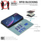 For Samsung Galaxy S24+ 5G Color Matching RFID Anti-theft Leather Phone Case(Green)
