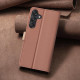 For Samsung Galaxy S24+ 5G Color Matching RFID Anti-theft Leather Phone Case(Brown)