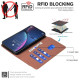 For Samsung Galaxy S24+ 5G Color Matching RFID Anti-theft Leather Phone Case(Brown)
