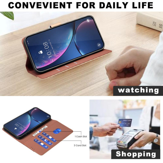 For Samsung Galaxy S24+ 5G Color Matching RFID Anti-theft Leather Phone Case(Brown)