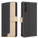 For Samsung Galaxy S24+ 5G Color Matching RFID Anti-theft Leather Phone Case(Black)