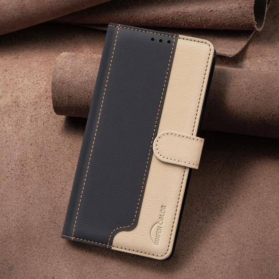 For Samsung Galaxy S24+ 5G Color Matching RFID Anti-theft Leather Phone Case(Black)