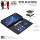 For Samsung Galaxy S24+ 5G Color Matching RFID Anti-theft Leather Phone Case(Black)
